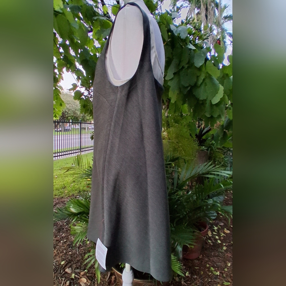 🔥NWT ASOS Gray White Sleeveless Midi Slip Dress Size 12 - Picture 9 of 11
